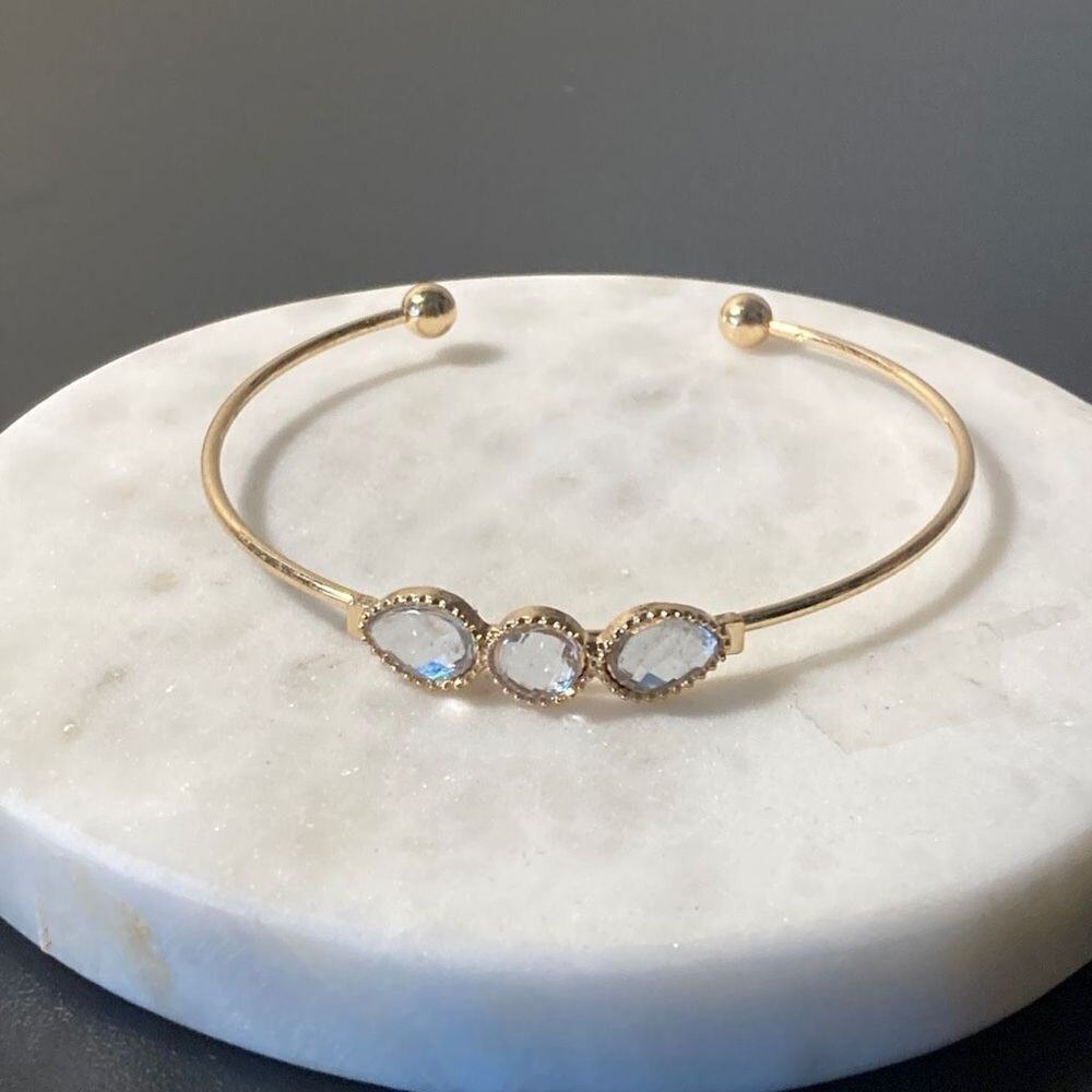 bracelet gift gold tone bangle cuff